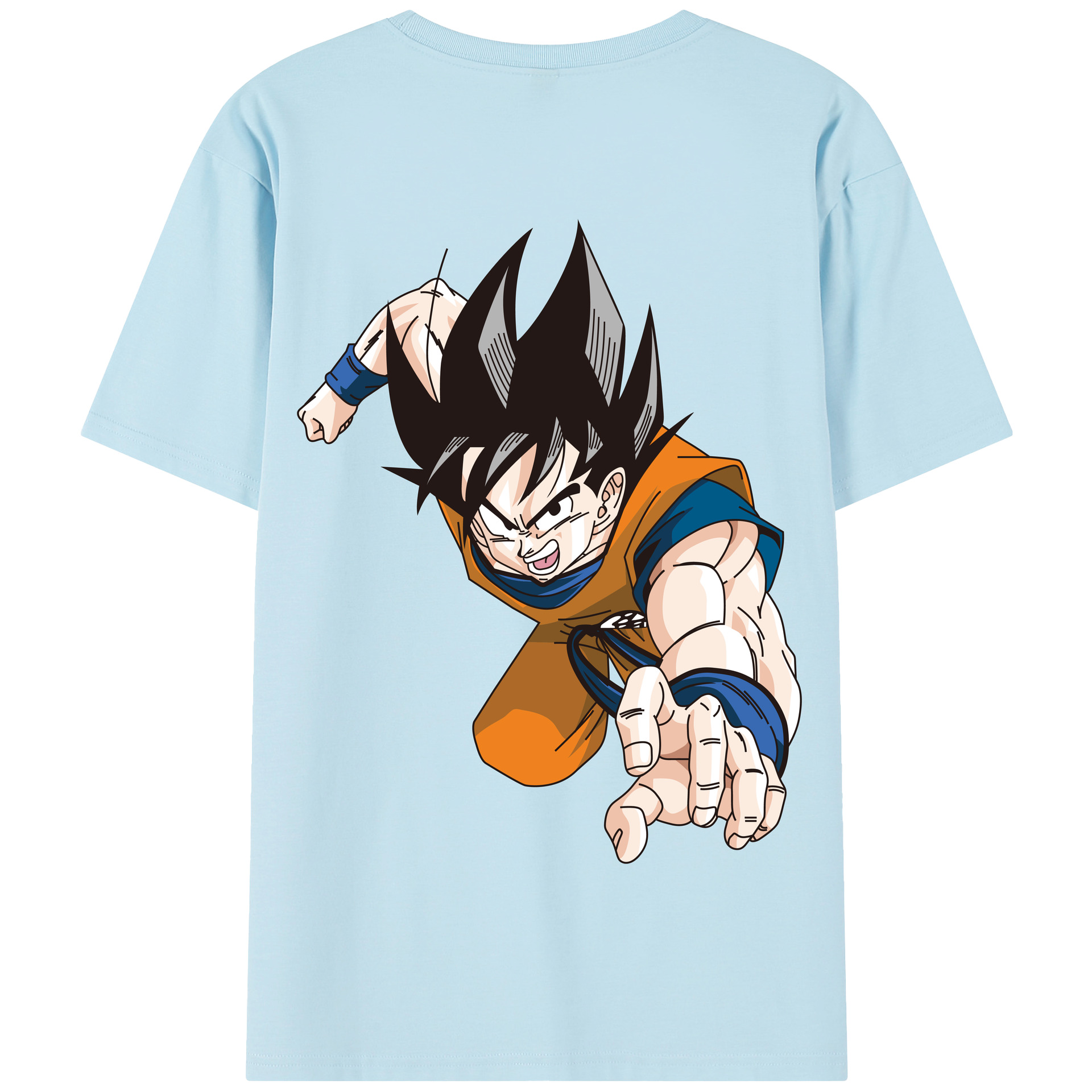 （画像用） ドラゴンボール 孫悟空（そん ごくう）Son Goku カカロット DRAGON BALL Kakarotto 綿100％半袖Tシャツ（背面プリント）